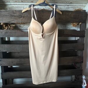 NEW RACHEL ROY Micro Wirefree Bra Dress in Nude 2X